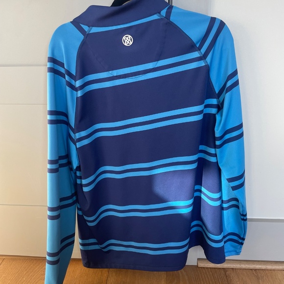 G/FORE Offset Stripe Performance Quarter Zip Mid Layer Golf Pullover (Large) - Picture 2 of 4